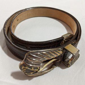 30"-34" Five-Slotted Buckleworks Genuine Leather Belt